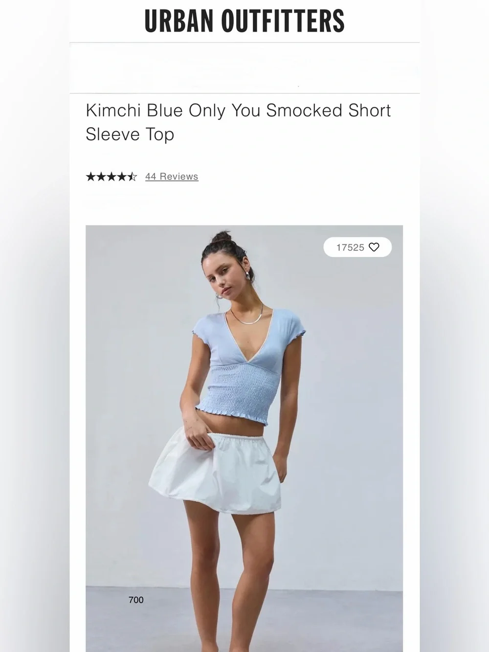 Kimchi Blue Only You Smocked Short Sleeve Top